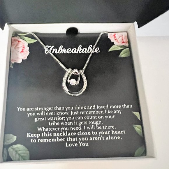 Unbreakable Strength Necklace, Strong Woman, Best Friend Gift - Picture 2 of 5